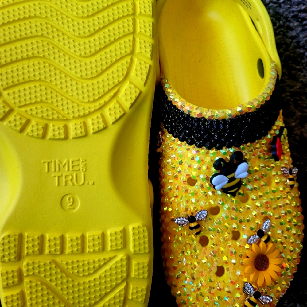 Time and True Croc inspired Custom Bling Shoes